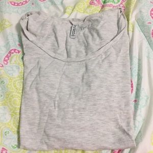 Plain Heathered Light Grey Tee